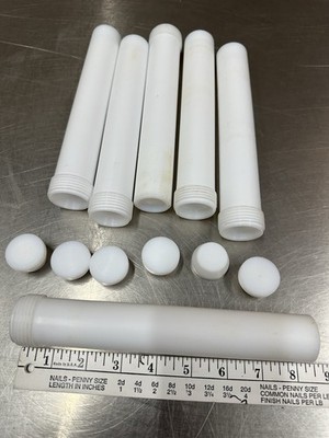 (6) MICROWAVE DIGESTION VESSELS MARS CEM DIGESTER PTFE TFM PFA STOPPER  -NO CAPS