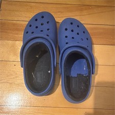 Crocs Blue Unisex Kids Clog Sandal Slip On Rubber Lightweight Comfort Shoe