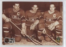 1991-92 Pro Set French Maurice Richard Elmer Lach Toe Blake #337 HOF 11xm