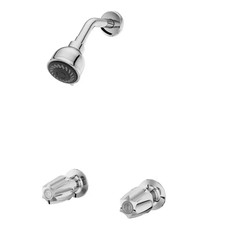Double Handle 3-Spray Shower Faucet 1.8 GPM with Features in Polished Chrome Va
