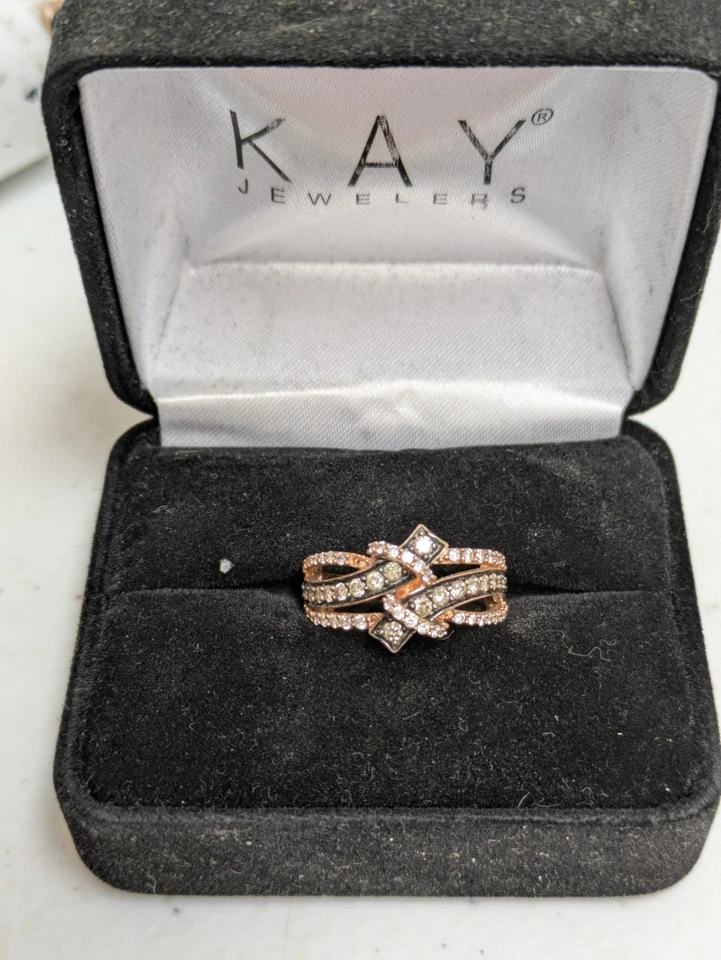 Шоколадное кольцо Le Vian 3/8 карата Шоколадные бриллианты, 1/3 карата - Изображение 2 из 4