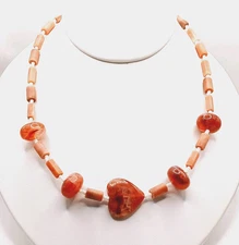 Mixed Beaded Acrylic Heart 18 in. Fun Fashion Necklace ... Se25