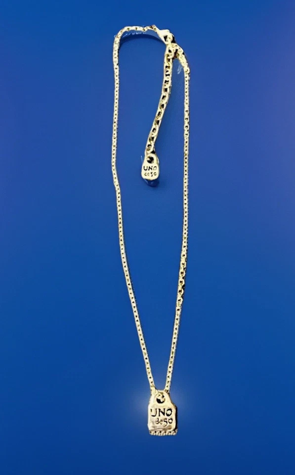 Uno De 50 серебряная цепочка ожерелье двойной замок подвеска регулируемый 18» - Изображение 4 из 4