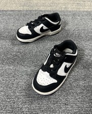 Nike Dunk Low Retro Panda Sneakers White Black CW1589-100 Toddler Child Size 8C