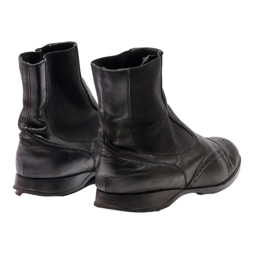 HOGAN Brogue Ankle Boots Black Leather Mens UK 6.5 - Picture 5 of 6