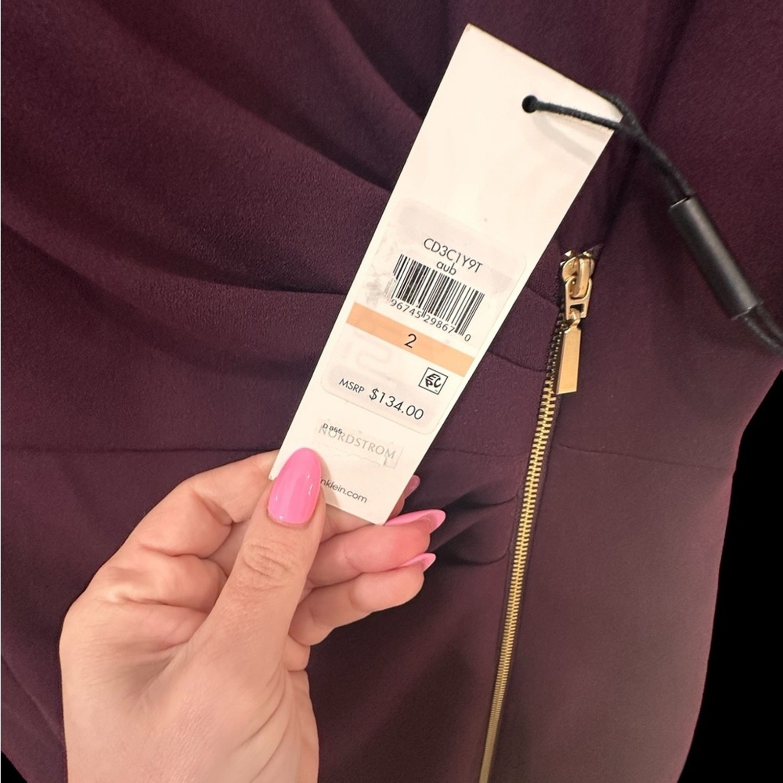 NWT Calvin Klein Zip Midi Sheath Dress | Size 2 | Sold Out Style image 6