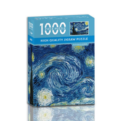 Mini Puzzle 1000 Teile für Erwachsene Van Gogh Sternennacht umweltfreundlich Chr