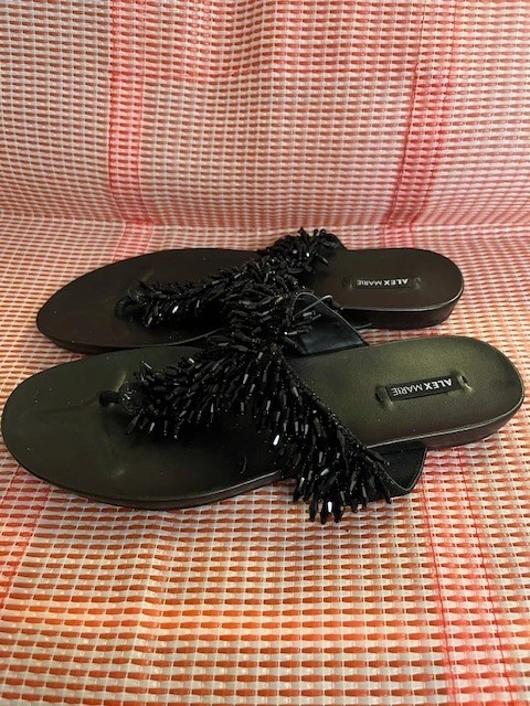 Sandalia Tanga Cuentas Alex Marie, Talla 9, Usada-Excelente Estado Foto 3 de 4