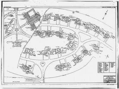 Photo:1935 Landscape Drawing Site Plan Aerial View Architectural Blueprint