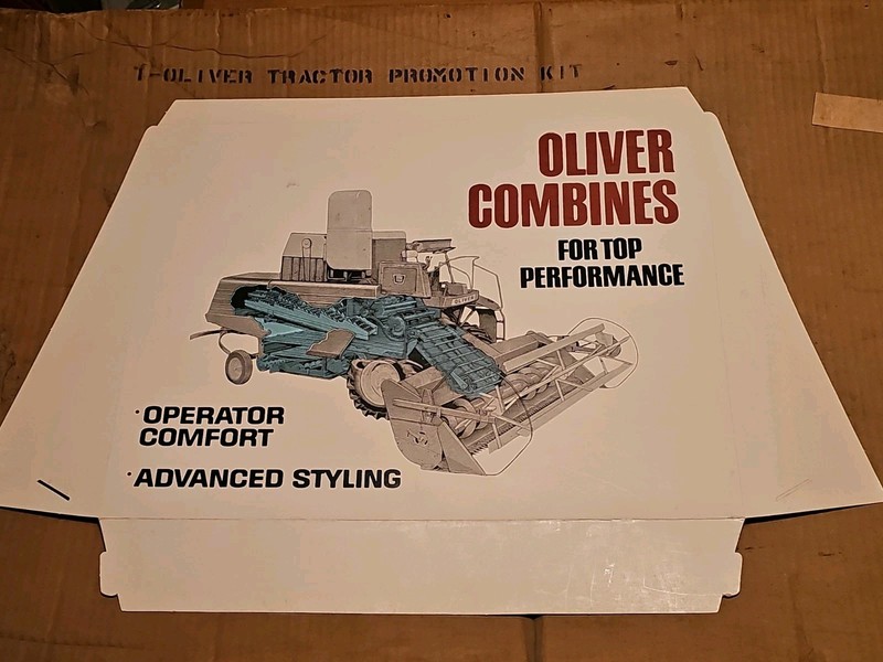 Rare Oliver 1968 Combines Keystone Advertising Sample Kit Sign Nos!