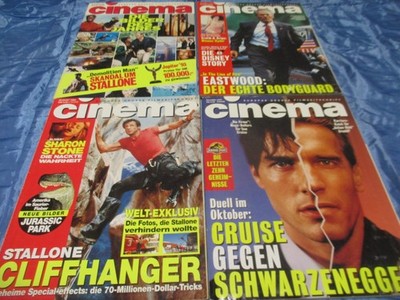 Cinema ,  4  Ausgaben von  1993 , Film - Nostalgie , Kult , ohne  Extras ! , # B