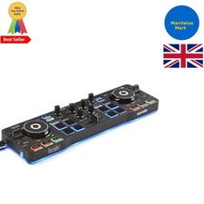 Sleek DJ Controller: Built-in LED Show & Intuitive Controls for Small Events