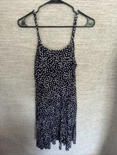 Women’s Gap Floral Sundress Dark Blue White Flowers Size XS