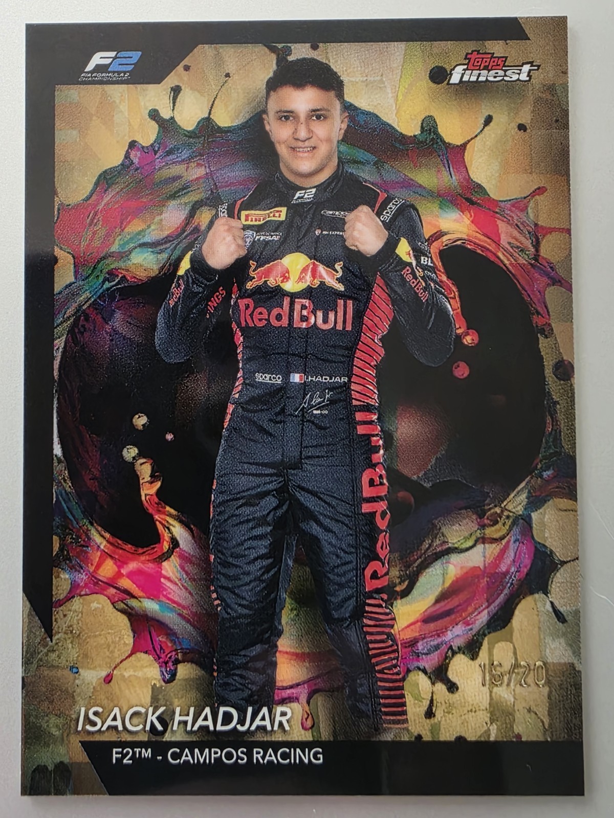 2024 Topps Finest Formula 1 Rare Gold Refractor 16/20 Isack Hadjar #241 1e41
