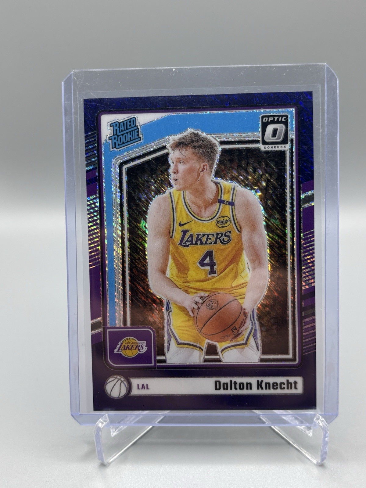 2024-25 Donruss Optic Dalton Knecht #256 Purple Shimmer Rated Rookie Lakers RC
