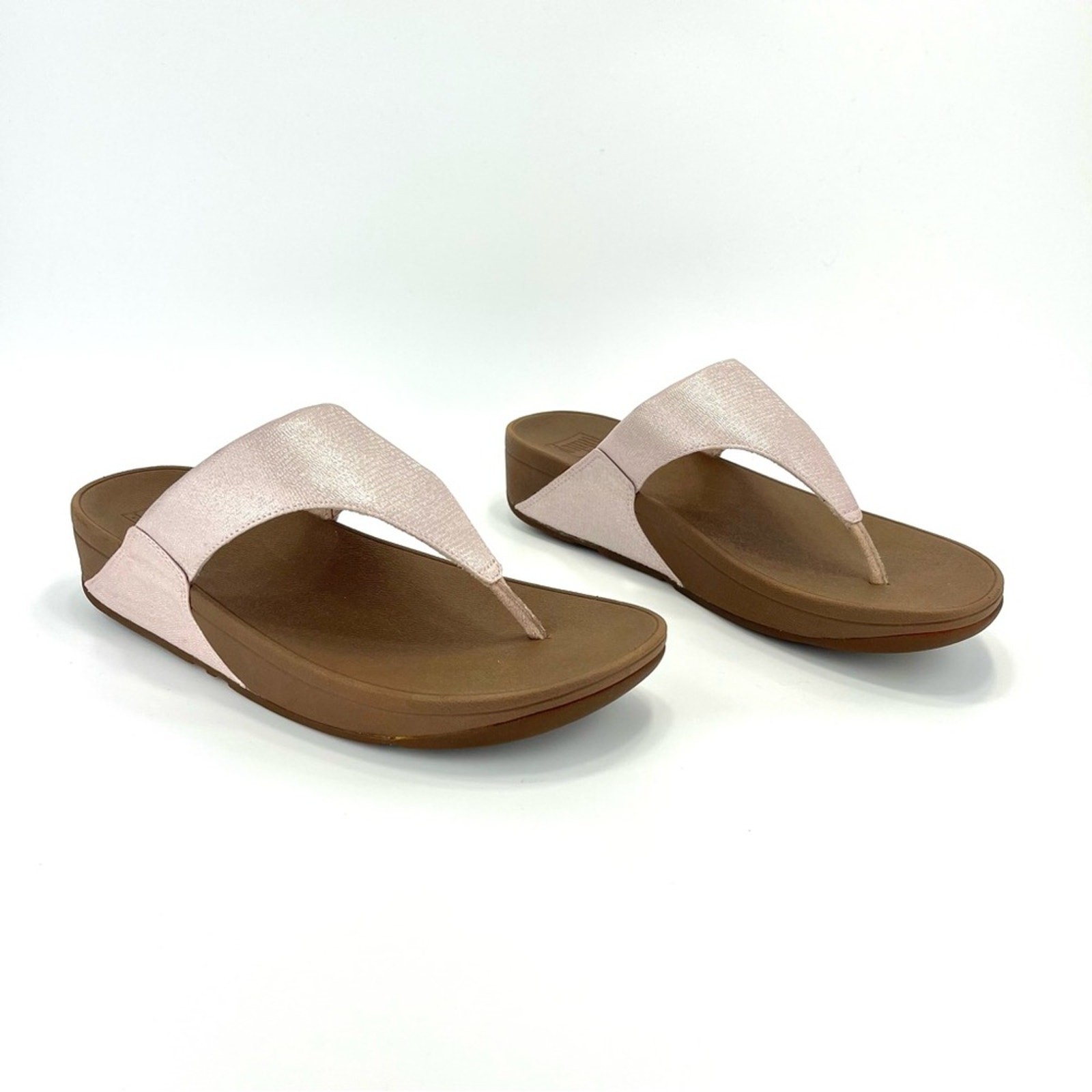 APL Fitflop Lulu sandalo infradito punta infradito taglia 10 oro rosa supporto arco imbottito