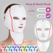 Professional 7 Colour LED Light Facial Mask & Neck Device – Anti-Ageing,