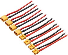 4 Pairs XT30 Pigtails XT30U Plug Male and Female Connector Adapter with 15cm...