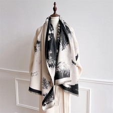 Autumn Winter Scarf Women Pashmina Shawls and Wraps Jacquard Cashmere Blanket Wa