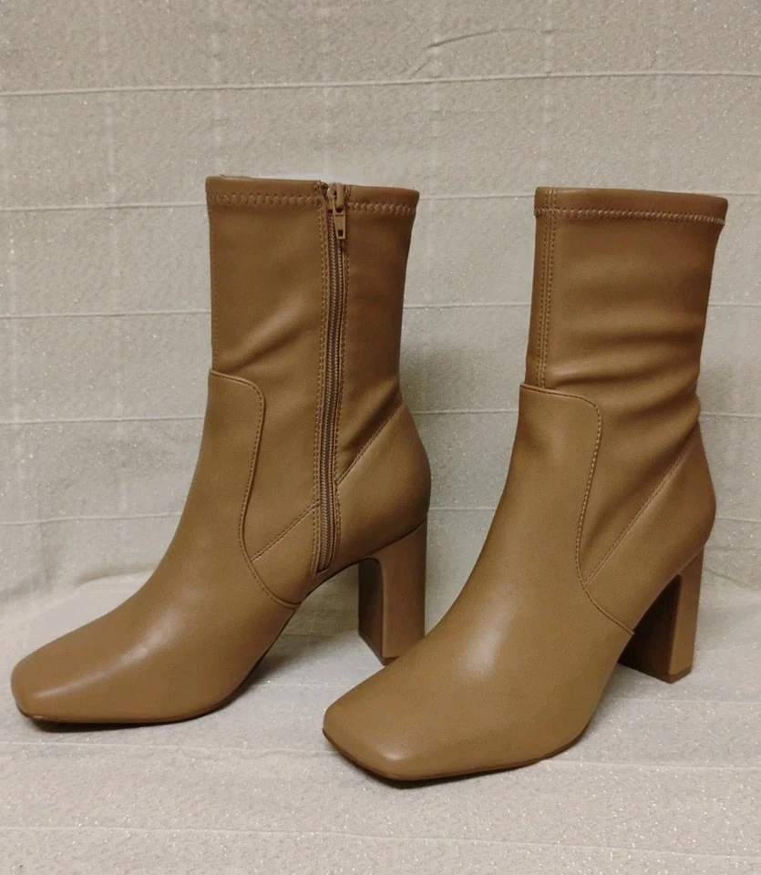 CALL IT SPRING Women's Mid Calf Boot TAMERA SIZE 10 B Tan Beige 100% VEGAN 100 - Image 3 of 4