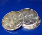 Lot of Four 1987 American Silver Eagle .9999 Fine Silver 1oz. BU Coins