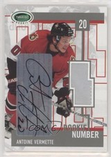 2003-04 ITG Parkhurst Rookie Number 10/10 Antoine Vermette #RN-AV Auto 01zx