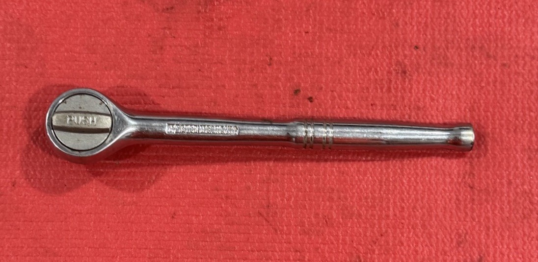 Vintage Master Mechanic 3/8" Drive Ratchet- Chrome Vanadium - Works Great!!!