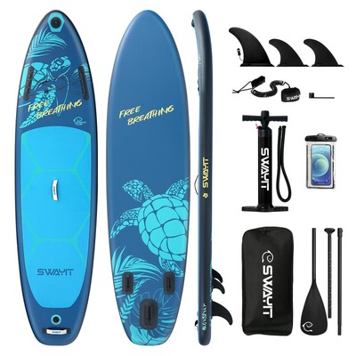Inflatable Paddle Board  Touring All Terrain SUP for Lake, Ocean & River, Dur...
