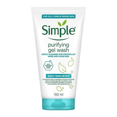 Simple Daily Skin Detox Purifying Gel Facial Wash 150ml O554