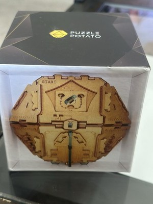 Wooden Puzzle Box Escape Room Game Puzzle Potato the Philosopher's Stone