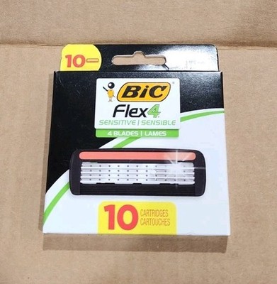 BIC Flex 4 Sensitive Refillable Razor 10 Cartridges