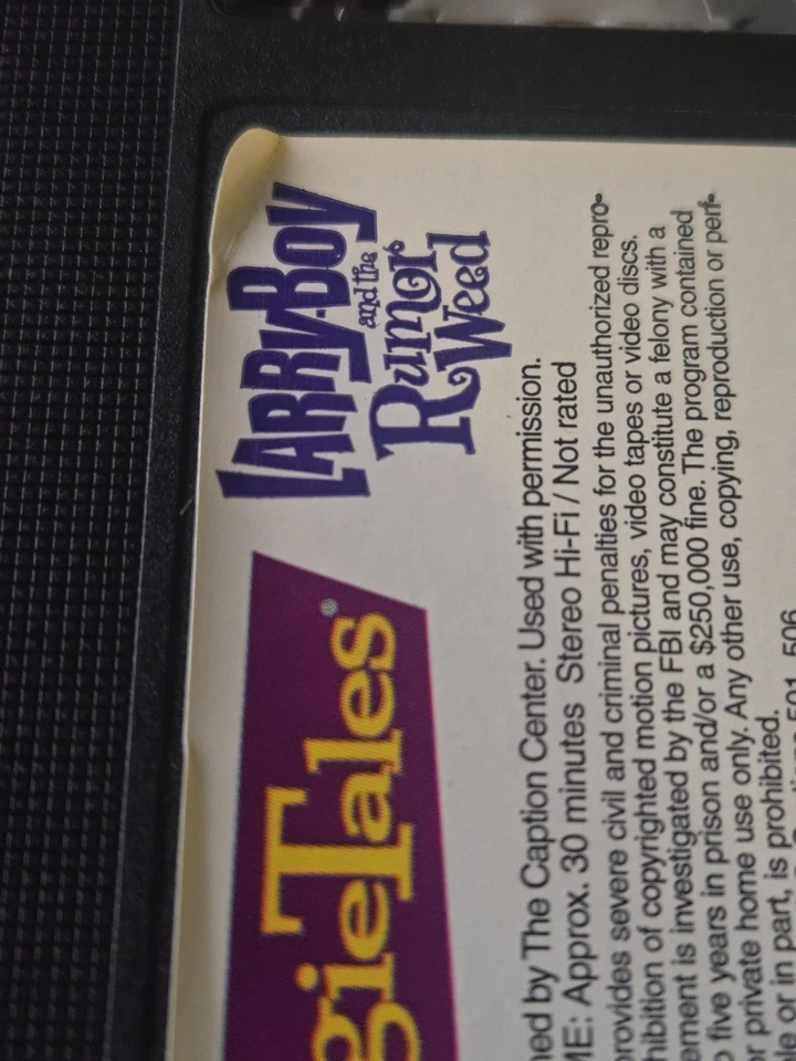 Veggie Tales Larry-Boy And The Rumor Weed (VHS ) Lesson in Power of Words - Image 4 of 4
