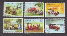 LIBERIA  1973. Historical Cars. Classical Autos Cadillac, Rolls Royce et al. CTO