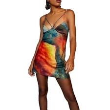 Urban Outfitters Pretty Please Artsy Tie Dye Maximalist Avant Garde Mini Dress