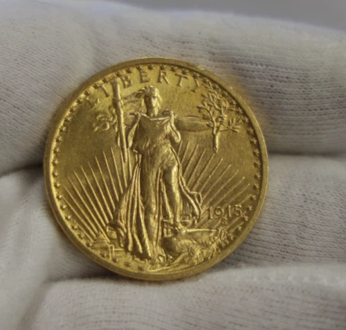 1915 US $20 Saint Gaudens Double Eagle Gold Piece UNc
