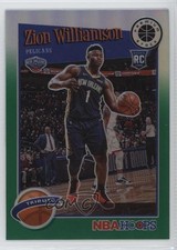 2019-20 Panini NBA Hoops Premium Stock Tribute Green Prizm Zion Williamson 0jr6