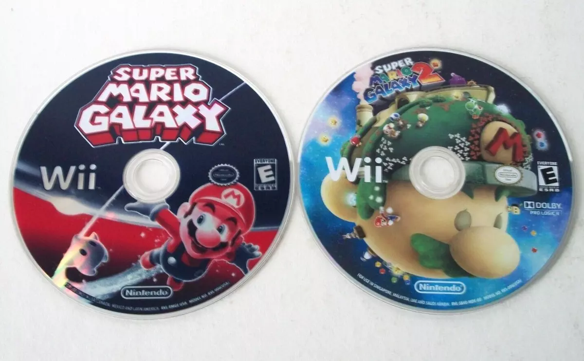 Super Mario Galaxy 1 And 2 Nintendo Wii Video Games Complete Lot Of 2