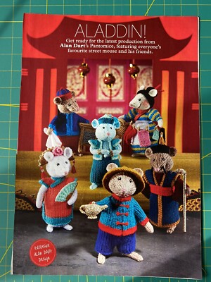 Alan Dart DK Strickanleitung Aladdin Pantomime Mäuse stricken Stofftier Maus