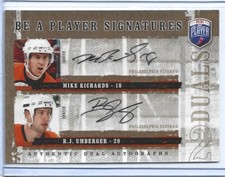 Mike Richards R.J Umberger  #D-RU Be A Player Signatures Duals 2006-07 UD Auto