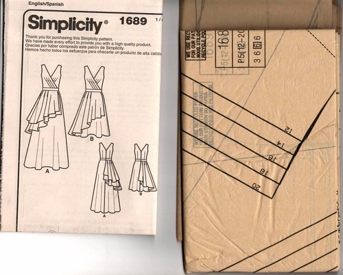 Simplicity Sewing Pattern Women's Long or Short DRESS 1689 Leanne Marshall UNCUT - Picture 3 of 3