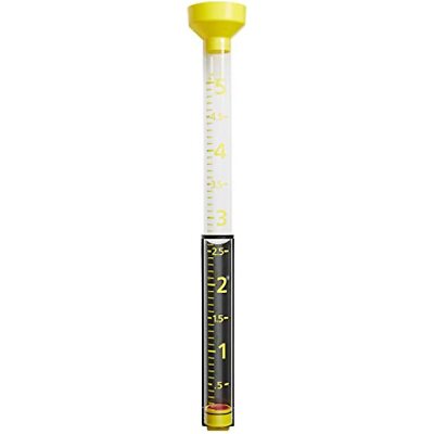 Taylor Precision Products 5 inch Capacity Jumbo Rain Gauge, Yellow