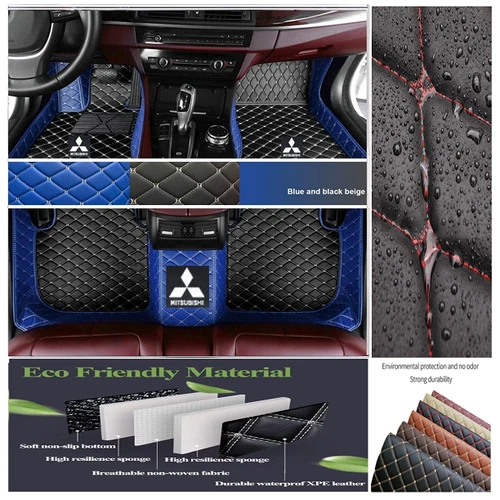 For Mitsubishi All Models Car Floor Mats Luxury Custom Waterproof Pad Carpets - Imagen 25 de 41