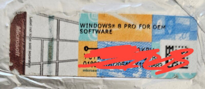 Windows 8 Pro FOR OEM SOFTWARE  Lizenz Key Aufkleber