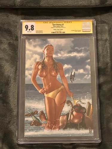 GUN HONEY 1 CGC SS 9.8 SIGNED ADAM HUGHES VIRGIN EXCLUSIVE VARIANT TITAN JETPACK