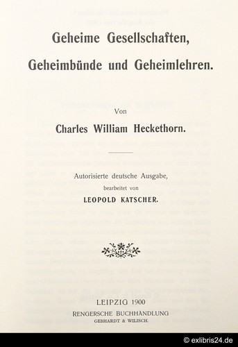 Heckethorn: Geheime Gesellschaften, Geheimbünde und Geheimlehren | Engel & Co - Imagen 2 de 2