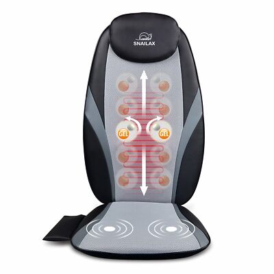 Snailax Gel Back Massager with Heat, Massage Chair Pad