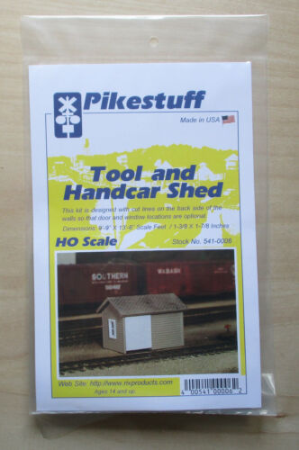 Tool & Handcar Shed Building Kit HO Scale Layout Diorama Pikestuff - Picture 2 of 3