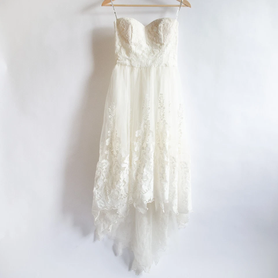 Vestido ChiChi London Bardot Sin Tirantes Alto Bajo Baile de graduación Boda Cóctel 6 Foto 2 de 4