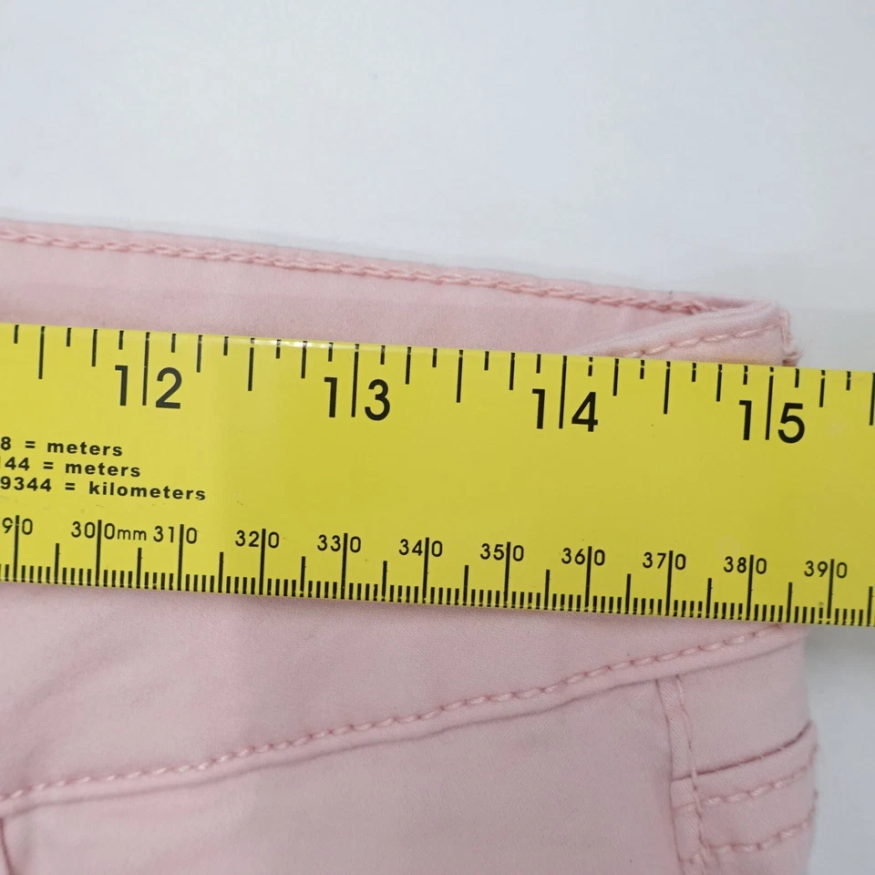 Pantalones Cortos Celebrity Rosa Para Mujer 9/29 Denim Algodón Elastizados Puños Preppy Clásicos Foto 2 de 4