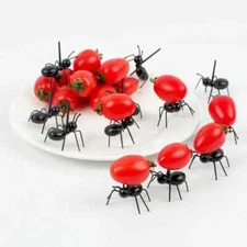 12 Pcs Animal Appetizer Forks Reusable Ant Food Pick, Fruit Toothpicks Dessert